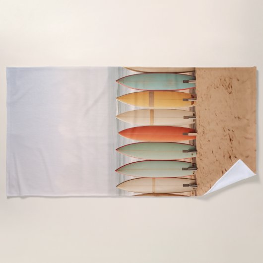 Vintage Surfboards Strandtuch (Vorderseite)