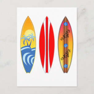 Vintage-Surfboards Surfen Postkarte