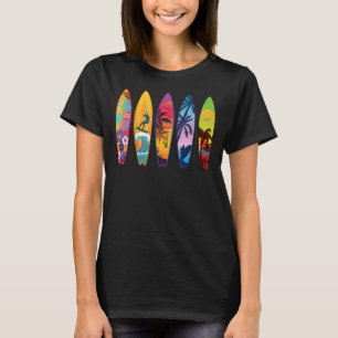Vintage-Surfbrett Retro-Surfen Vintage-Surfer T-Shirt