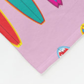 Vintage Surfbretter Fleecedecke (Ecke)