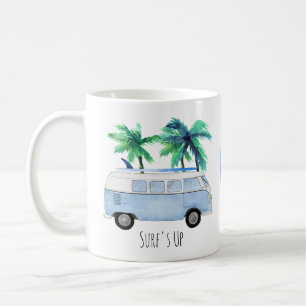 Vintage Surfbretter im Retro-Look Kaffeetasse