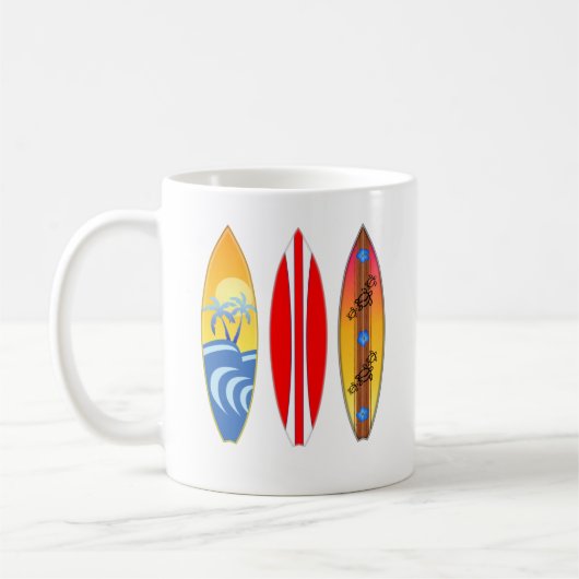 Vintage Surfbretter Kaffeetasse (Links)