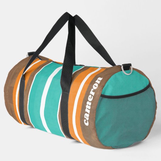 Vintage Surfbretter - subtiler Holzhintergrund Duffle Bag (Rechte Ecke)