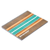 Vintage Surfbretter - subtiler Holzhintergrund Notizblock (Linke Seite)