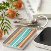 Vintage Surfbretter - subtiler Holzhintergrund Schlüsselanhänger (Vorderseite rechts)