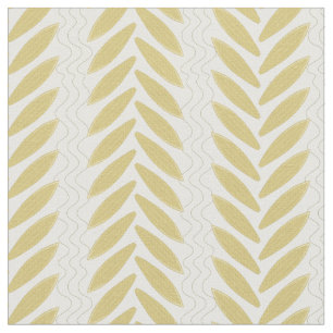Vintage Surfbretter und Waves Beige Weißes Muster Stoff