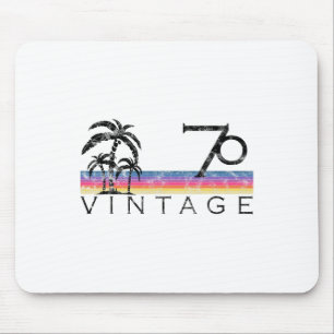 Vintage-Surfen 1970 Pazifik-Sonnenuntergang Geburt Mousepad