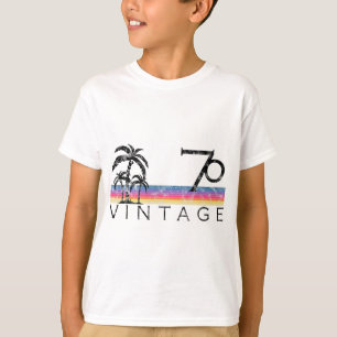 Vintage-Surfen 1970 Pazifischer Ozean Sonnenunterg T-Shirt