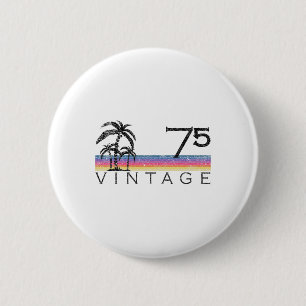 Vintage-Surfen 1975 Pazifischer Ozean Sonnenunterg Button