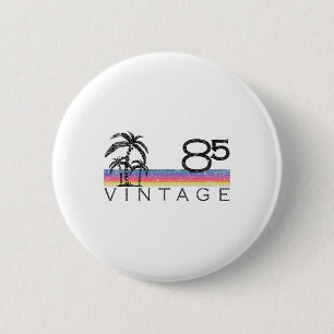 Vintage-Surfen 1985 Pazifischer Ozean Sonnenunterg Button