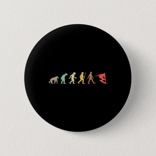 Vintage-Surfen Retro-Surf-Evolution Surfer Button (Vorderseite)