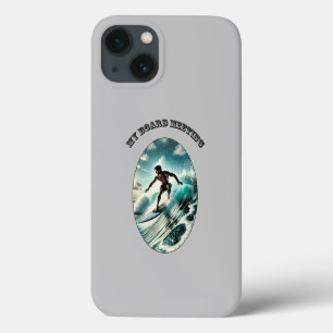 Vintage-Surfen-Surfer-Reitet auf einer Großen Well Case-Mate iPhone Hülle