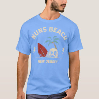 Vintage-Surfer-Nonnen-Strand New Jersey Retro-Surf T-Shirt