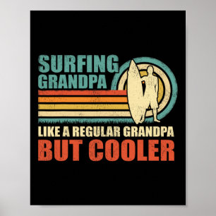 Vintage-Surfer-Opa wie ein normaler Opa dick Poster