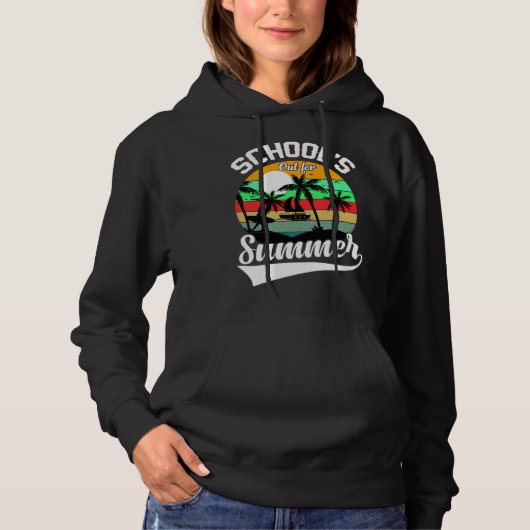 Vintage Surfer Retro Surfing Beach Summer Vacation Hoodie (Vorderseite)