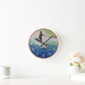 Vintage Surfer Runde Wanduhr (Zuhause)