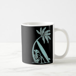 Vintage Surfer Skelett s Palme s Trocal Kaffeetasse