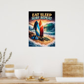 Vintage-Surfing-Schmuggler-Kunst Poster (Küche)
