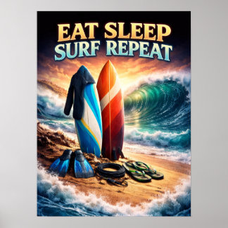 Vintage-Surfing-Schmuggler-Kunst Poster