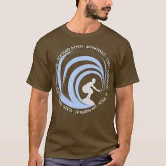 Vintage-Surfliebhaber Fan Strand Kolumbien T-Shirt