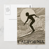 Vintage-Surfpostkarte Postkarte (Vorne/Hinten)