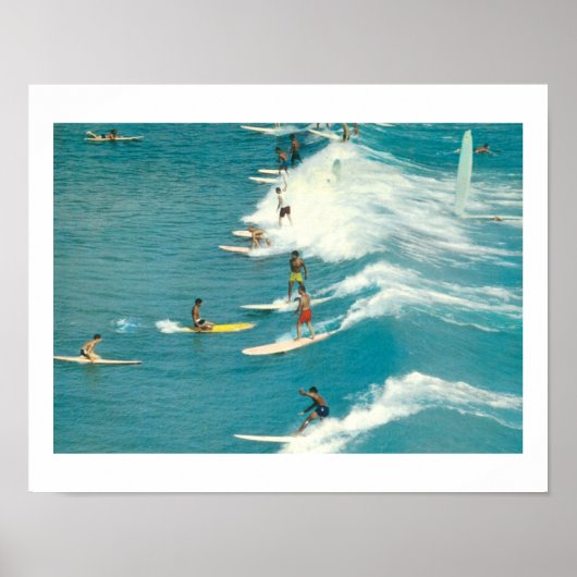 Vintage Surfszene, Florida, 60er Poster (Vorne)