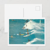 Vintage Surfszene, Florida, 60er Postkarte (Vorne/Hinten)