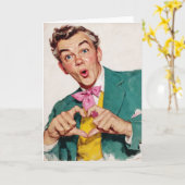 Vintage Surprise Heart Gesture Karte (Gelbe Blume)