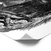 Vintage Surrealistische Buchdarstellung Poster (Ecke)