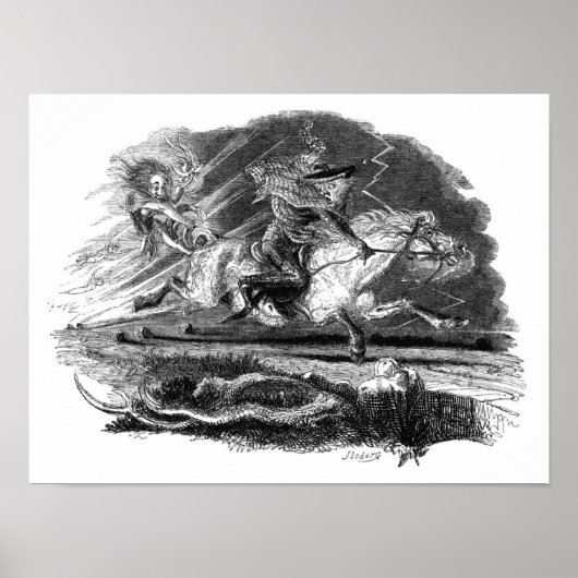 Vintage Surrealistische Buchdarstellung Poster (Vorne)