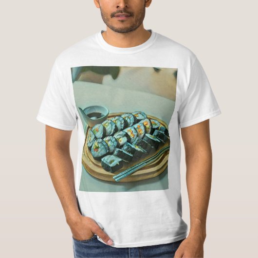 Vintage Sushi Artwork T-Shirt (Vorderseite)