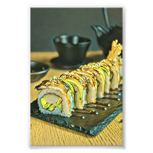 Vintage Sushi gift Fotodruck (Vorne)