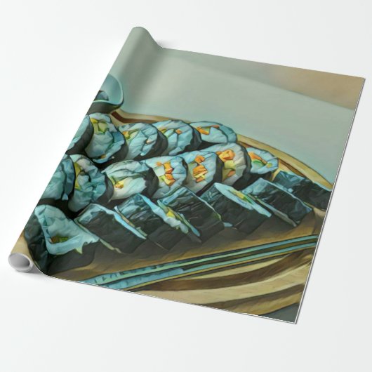 Vintage-Sushi-Kunstwerk Geschenkpapier (Ungerollt)