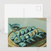 Vintage-Sushi-Kunstwerk Postkarte (Vorne/Hinten)