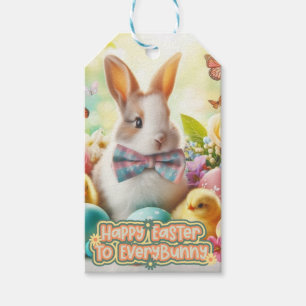 Vintage, süß, verspielter und farbenfroher Osterha Geschenkanhänger