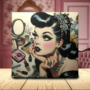 Vintage Süße Goth Pin Up Fliese