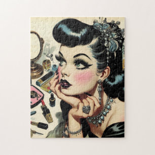 Vintage süße Goth Pin Up Puzzle