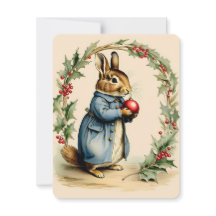 vintage süße Häschen Weihnachten