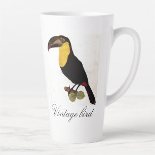 Vintage Süße Helle Farbige Vögel und Blätter Milchtasse
