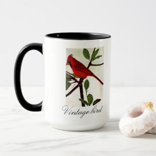 Vintage Süße Helle Farbige Vögel und Blätter Tasse