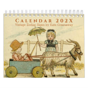 Vintage Süße Kinder Kate Greenaway Sternzeichen Kalender
