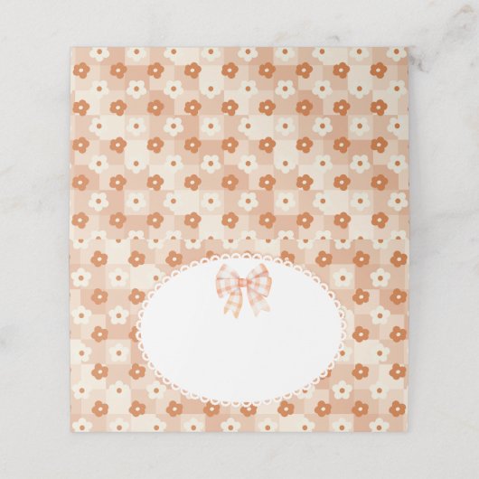 Vintage Süsse Platzkarte (Außenseite Aufgefaltet)