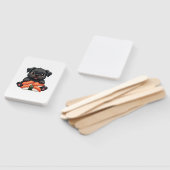 Vintage süße schwarze Pug-Sushi-Cartoon-Vektor-Ill Fächer (Non-assembled)