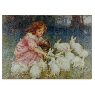 Vintage Süße Tiere Ostern Schneidebrett