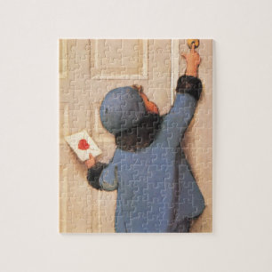 Vintage Süße Valentinstag, Briefträger-Liebesbrief Puzzle