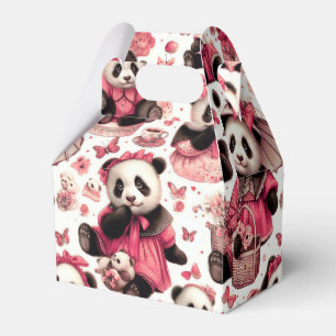 Vintage süßer Baby-Panda nahtlos Geschenkschachtel