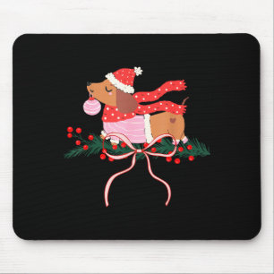 Vintage Süßer Dachshund Weihnachten Wiener Hund Li Mousepad