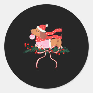 Vintage Süßer Dachshund Weihnachten Wiener Hund Li Runder Aufkleber