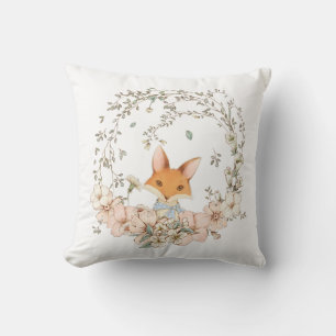 Vintage Süßer Fuchs Grünpflanzen Name Baby Junge Kissen