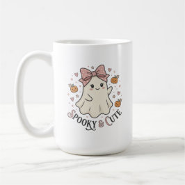 Vintage Süßer Geist-Schleifen Halloween-Grafik Kaffeetasse